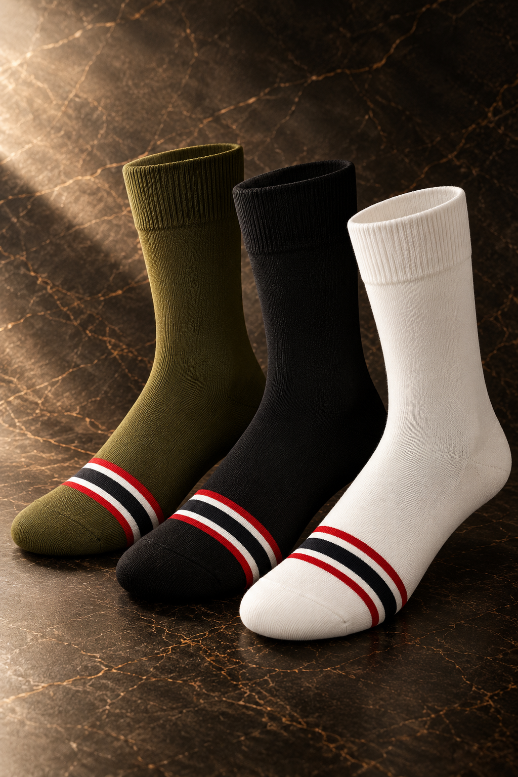 3 PACK 1/4 CALF SPORT SOCK MULTI COLOR