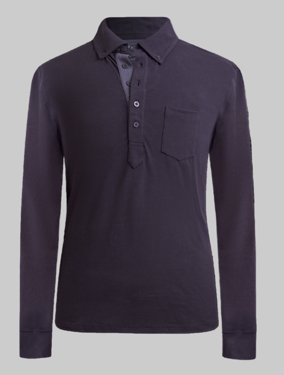 GIKEN LONG SLEEVE POLO BLACK