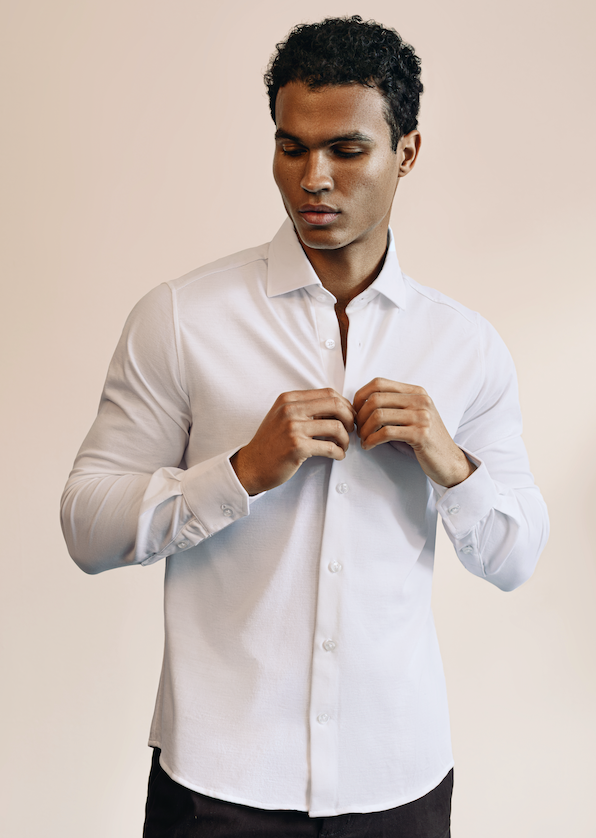 CAPTAIN SHIRT LONG SLV PIQUE COTTON