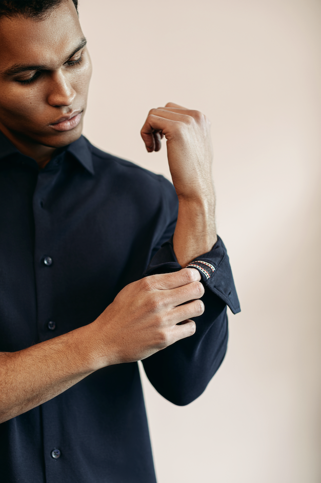 CAPTAIN SHIRT LONG SLV PIQUE COTTON