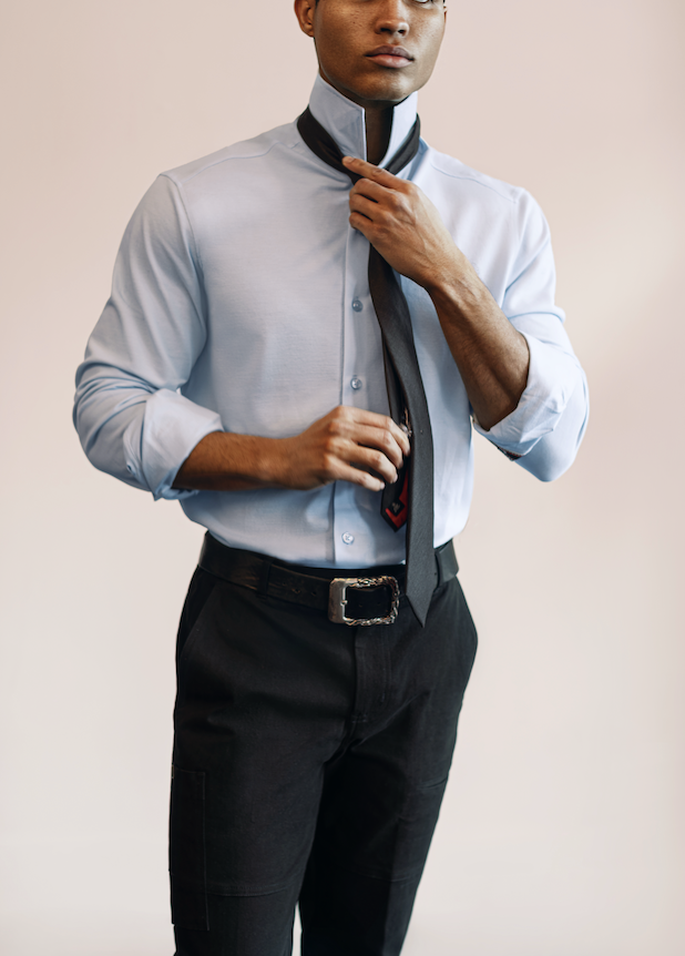 CAPTAIN SHIRT LONG SLV PIQUE COTTON