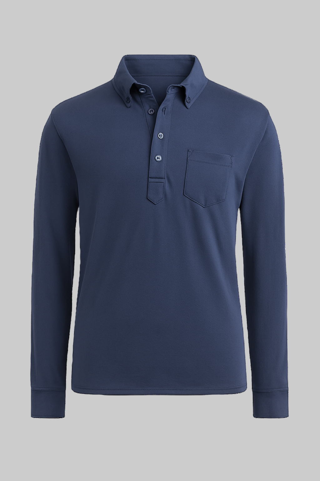 GIKEN LONG SLEEVE POLO NAVY