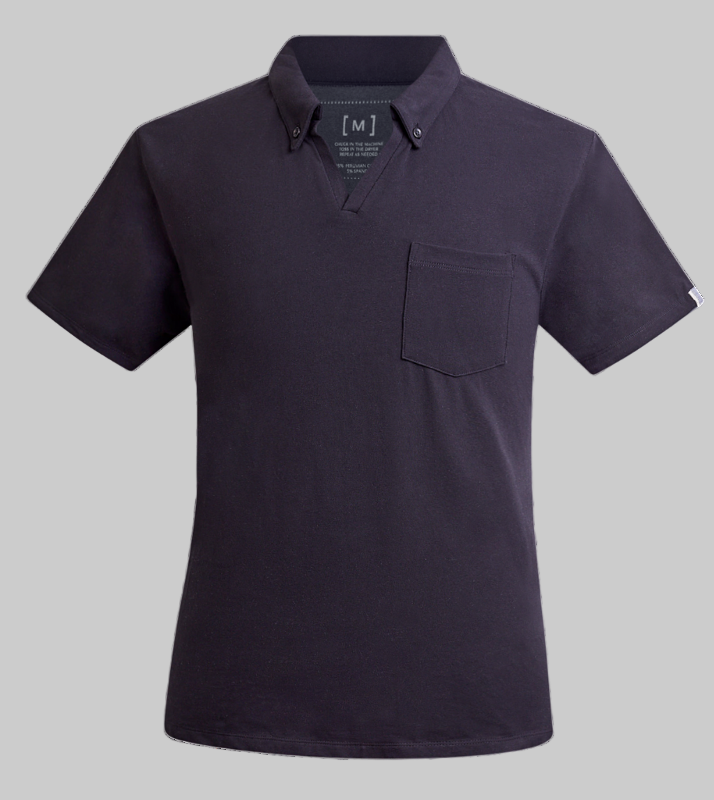GIKEN SHORT SLEEVE POLO BLACK