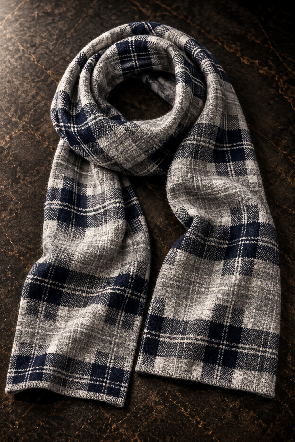 CHECKERBOARD BABY ALPACA SCARF