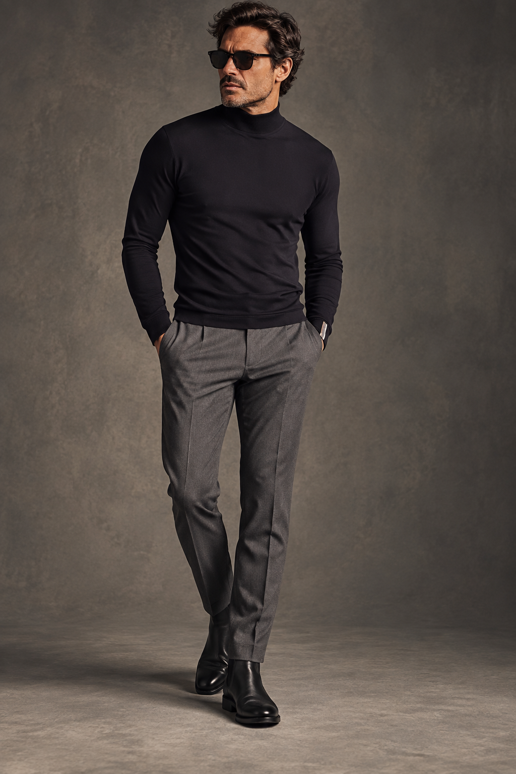 MOCK POLO BLACK