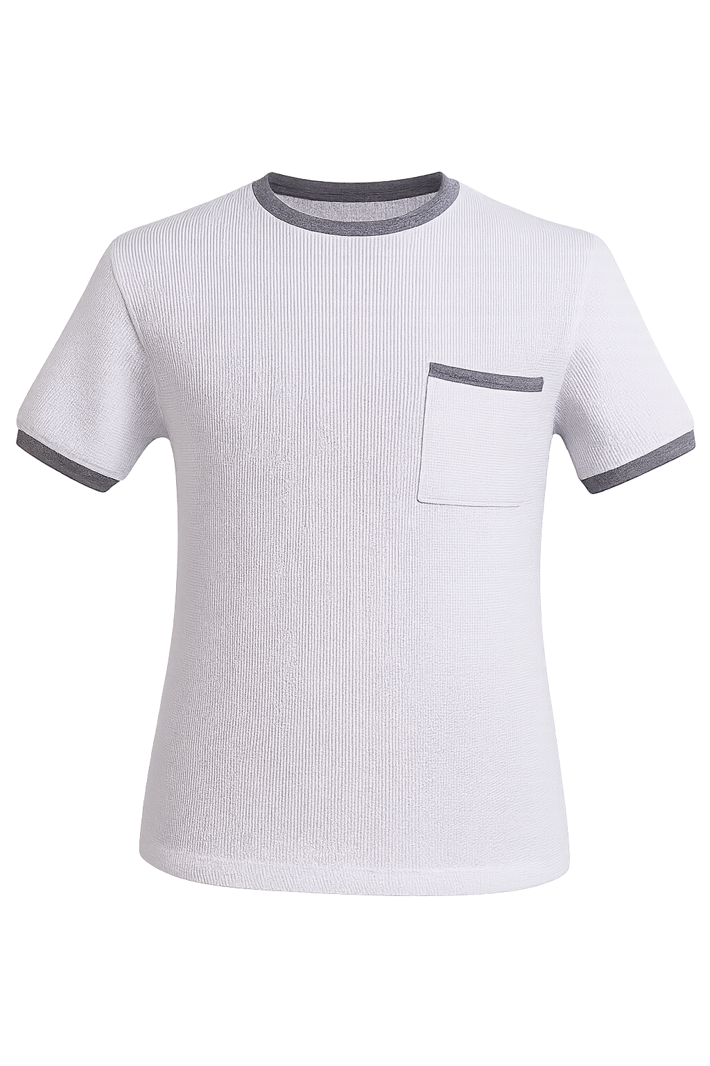 WAFFLE POCKET TEE WHITE