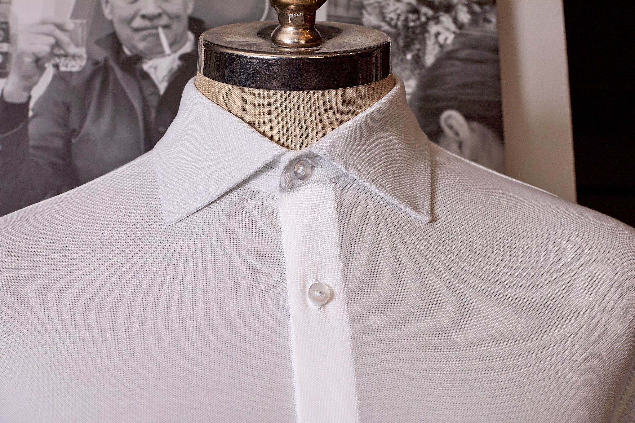 CAPTAIN SHIRT LONG SLV PIQUE COTTON